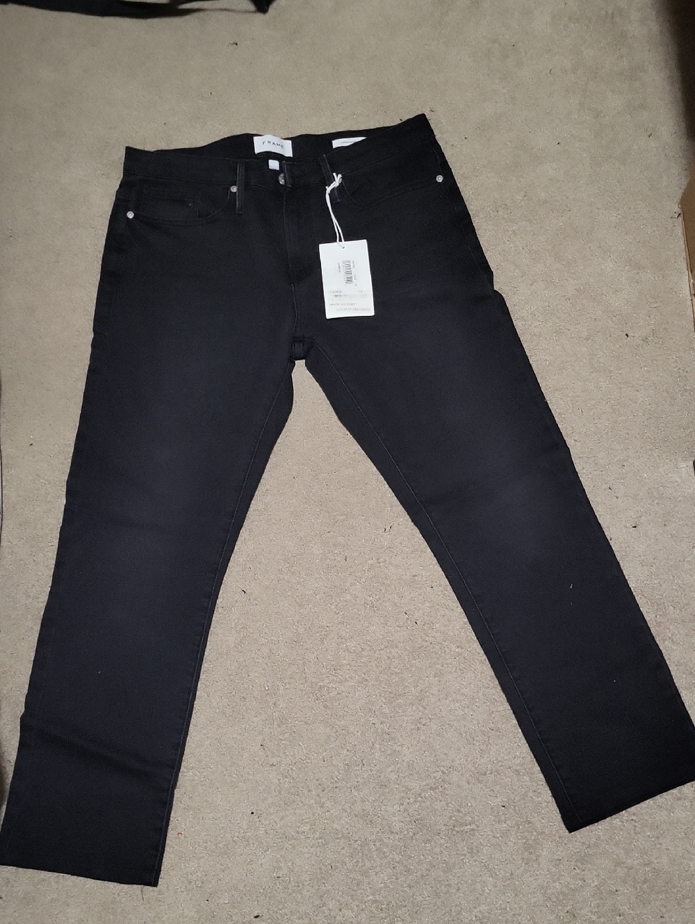 Frame Jeans Men's Black L'homme Slim Jeans Size 33